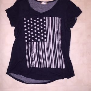 Black and American Flag tee